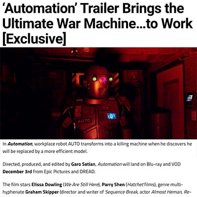‘Automation’ Trailer Brings the Ultimate War Machine…to Work [Exclusive]